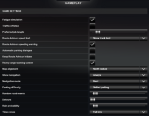 ats gameplay settings