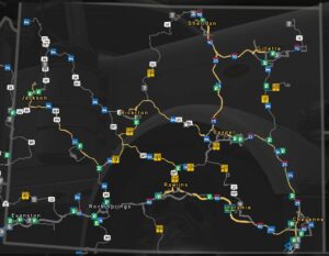 Wyoming American Truck Simulator Full Map