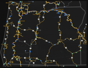 Oregon American Truck Simulator Full Map