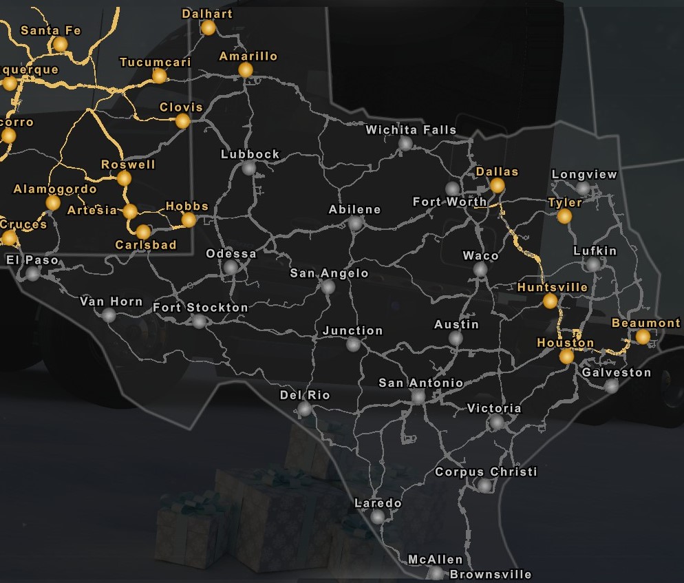 Texas American Truck Simulator Full Map Learn 2 Truck
